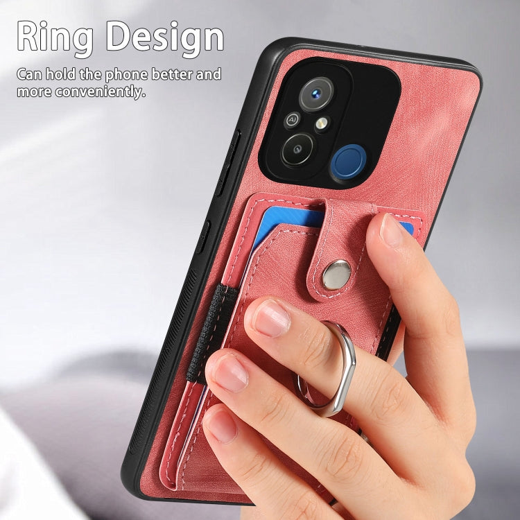 For Redmi 12C Retro Skin-feel Ring Card Wallet Phone Case(Brown) - free shipping - PMC TechLife - Order now!