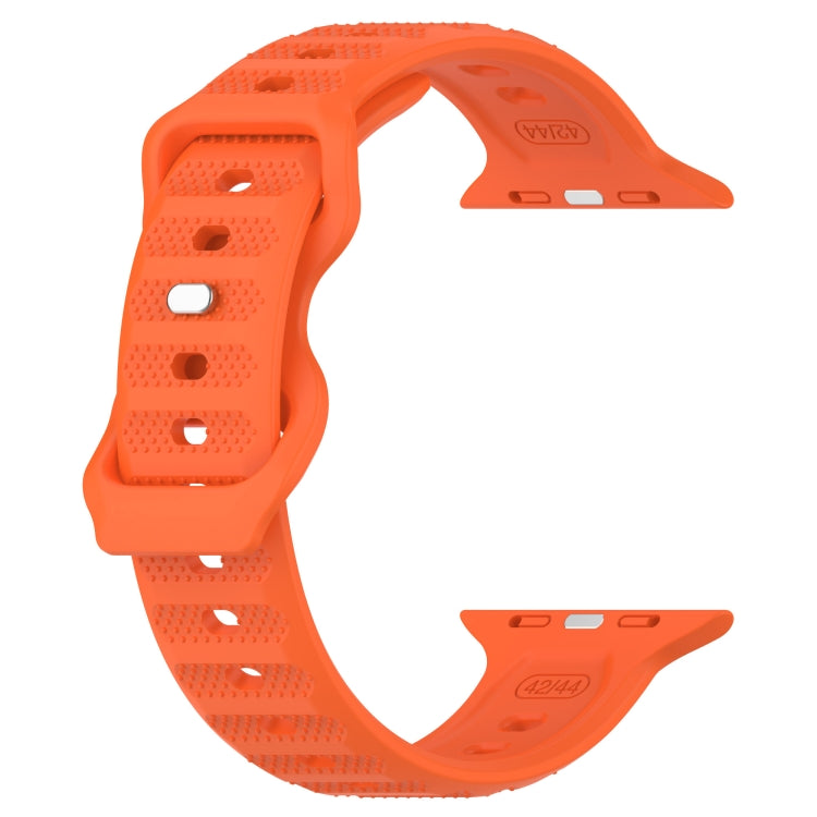 For Apple Watch 2 38mm Reverse Buckle Dot Texture Silicone Watch Band(Orange) - Watch Bands by PMC TechLife | Online Shopping South Africa | PMC TechLife