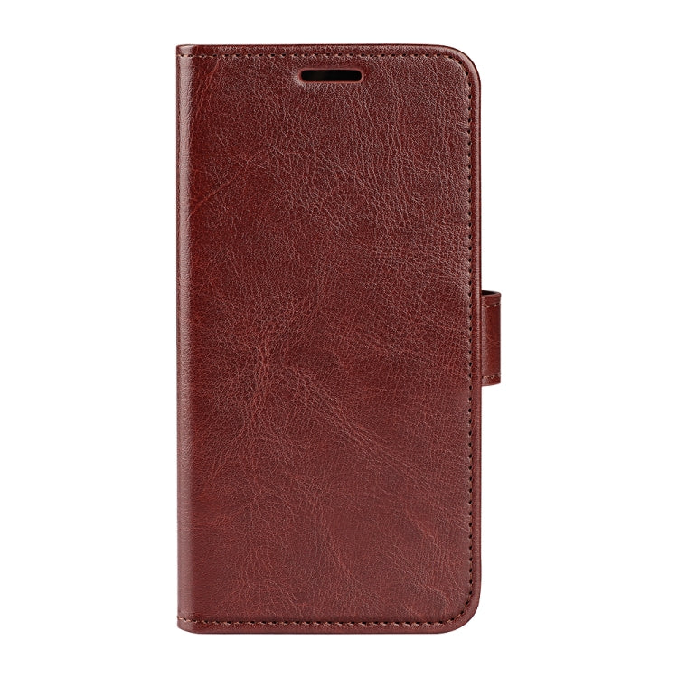 For iPhone 15 R64 Texture Horizontal Flip Leather Phone Case(Brown) - iPhone 15 Cases by PMC Jewellery | Online Shopping South Africa | PMC Jewellery