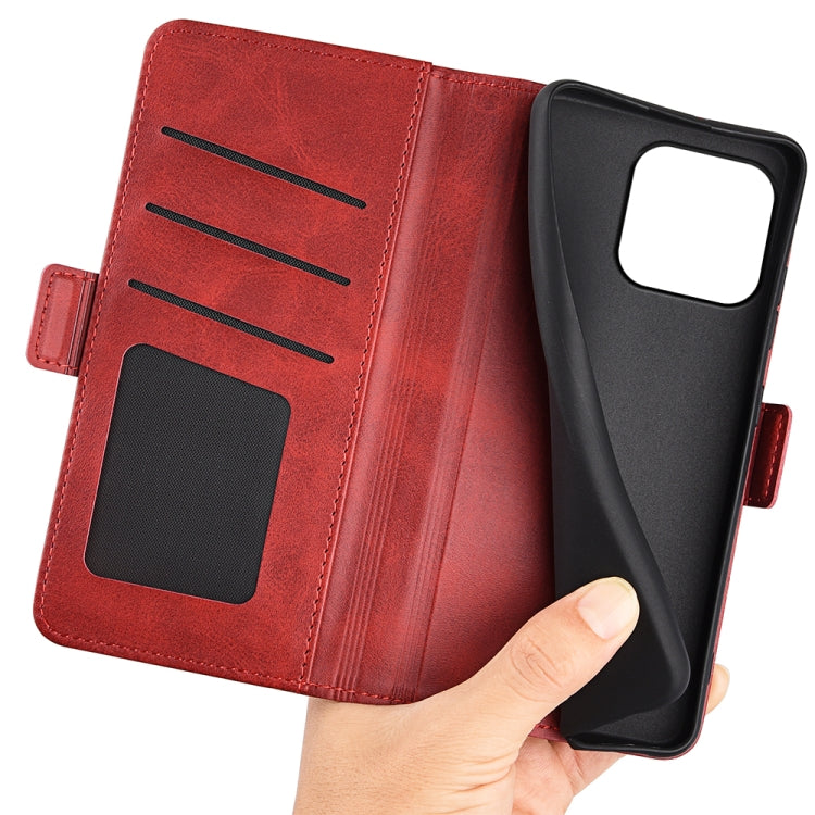 For iPhone 15 Dual-side Magnetic Buckle Horizontal Flip Leather Phone Case(Red) - iPhone 15 Cases by PMC Jewellery | Online Shopping South Africa | PMC Jewellery