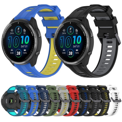 For Garmin Instinct 2 Sports Two-Color Silicone Watch Band(Blue+Teal) - Watch Bands by PMC Jewellery | Online Shopping South Africa | PMC Jewellery