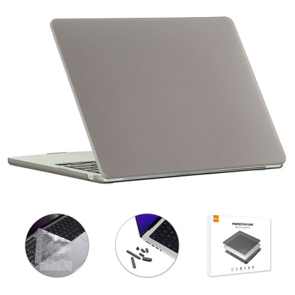 For MacBook Air 15.3 A2941 ENKAY US Version 3 in 1 Matte Protective Case with TPU Keyboard Film & Anti-dust Plugs(Grey) - MacBook Air Cases by ENKAY | Online Shopping South Africa | PMC Jewellery