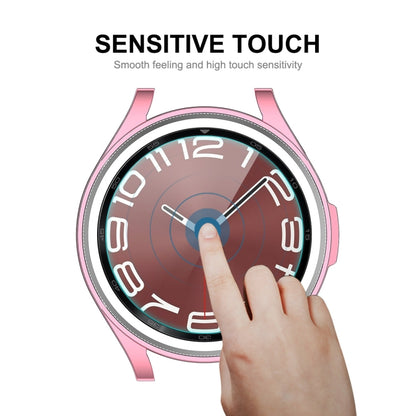 For Samsung Galaxy Watch6 Classic 43mm ENKAY Hat-Prince Electroplated Soft TPU Case + 0.2mm 9H Glass Screen Protector(Pink) - Watch Cases by ENKAY | Online Shopping South Africa | PMC Jewellery