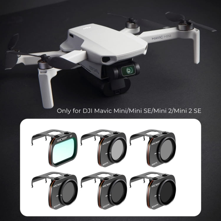 For DJI Mavic Mini K&F Concept SKU.1932 UV ND4/PL ND8/PL ND16/PL ND32/PL ND64/PL Lens Filter Kit - Mavic Lens Filter by K&F | Online Shopping South Africa | PMC Jewellery