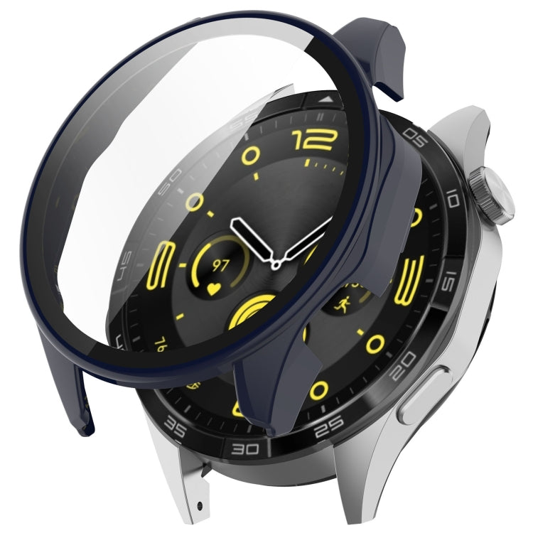 For Huawei Watch GT4 46mm PC+Tempered Glass Integrated Smart Watch Case(Blue) - Watch Cases by PMC TechLife | Online Shopping South Africa | PMC TechLife