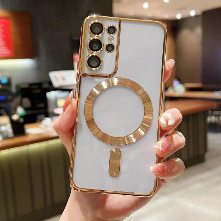 For Samsung Galaxy S23 Ultra 5G MagSafe Electroplating TPU Phone Case(Gold) - Galaxy S23 Ultra 5G Cases by PMC TechLife | Online Shopping South Africa | PMC TechLife