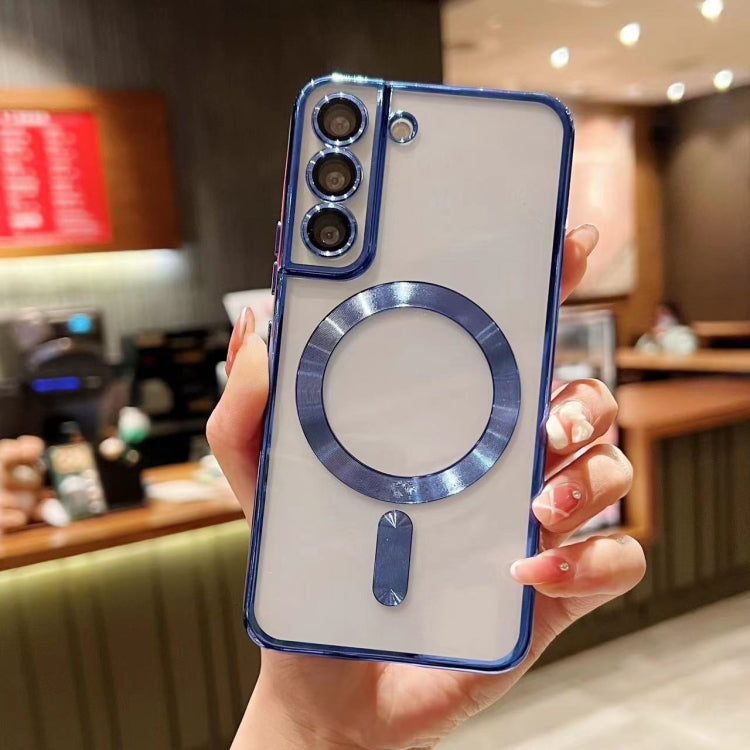 For Samsung Galaxy S21 5G MagSafe Electroplating TPU Phone Case(Blue) - Galaxy S21 5G Cases by PMC TechLife | Online Shopping South Africa | PMC TechLife