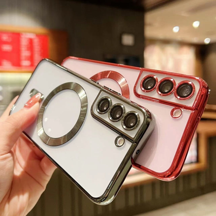 For Samsung Galaxy S21 FE 5G MagSafe Electroplating TPU Phone Case(Silver) - Galaxy Phone Cases by PMC TechLife | Online Shopping South Africa | PMC TechLife