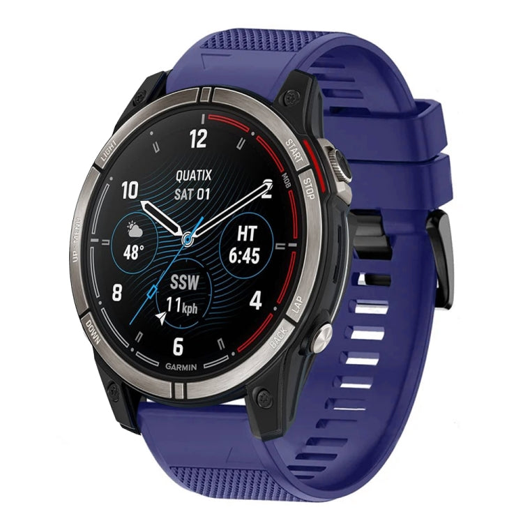 Compatible with Garmin Quatix 7 22mm Quick Release Silicone Watch Band(Midnight Blue) - free shipping - PMC TechLife - Order now!