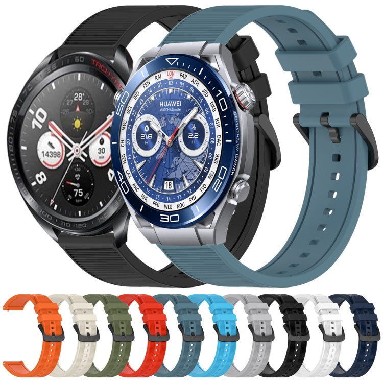 For Honor Watch GS 3i 22mm Textured Silicone Solid Color Watch Band(Grey) - Watch Bands by PMC TechLife | Online Shopping South Africa | PMC TechLife