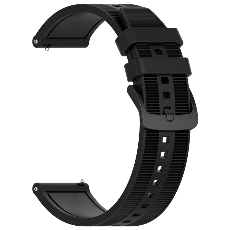 For Xiaomi MI Watch Sport 22mm Textured Silicone Solid Color Watch Band(Black) - Watch Bands by PMC TechLife | Online Shopping South Africa | PMC TechLife | Buy Now Pay Later Mobicred