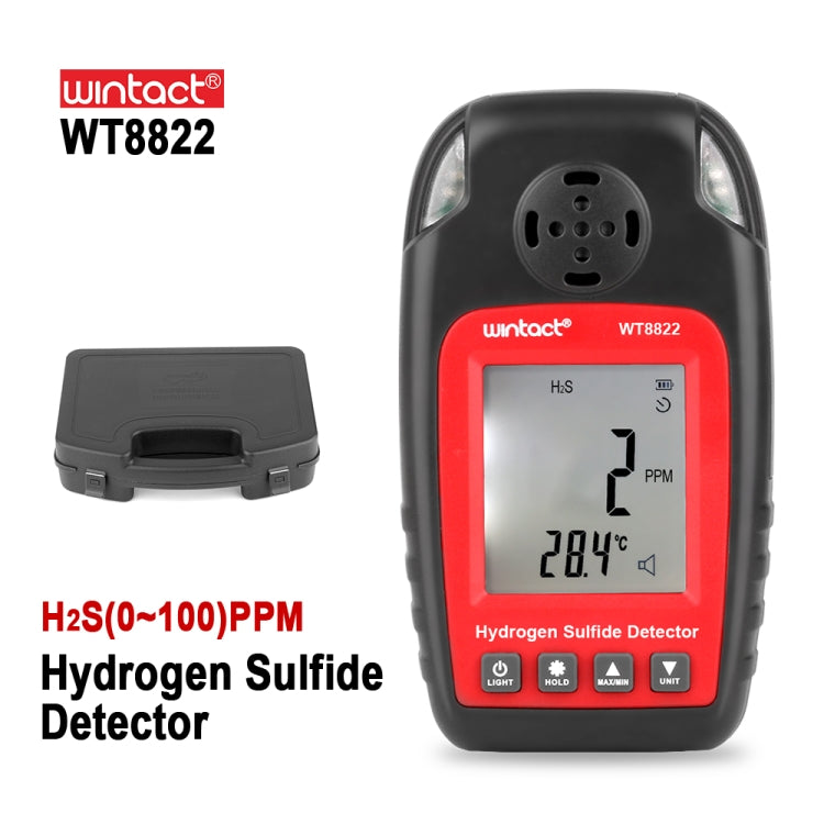 WINTACT WT8822 Hydrogen Sulfide Detector Independent H2S Gas Sensor Warning-up High Sensitive Poisoning Alarm Detector - Gas Monitor by Wintact | Online Shopping South Africa | PMC Jewellery