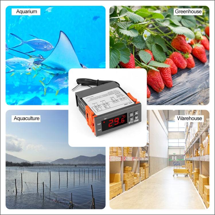 STC-1000 24V Digital Temperature Controller LED Temperature Regulator Thermostat for Incubator Relay 10A Heating and Cooling - Thermostat & Thermometer by PMC TechLife | Online Shopping South Africa | PMC TechLife | Buy Now Pay Later Mobicred