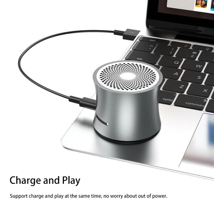 EWA A104 Bluetooth Speaker MP3 Player Portable Speaker Metallic USB Input MP3 Player Stereo Multimedia Speaker(Silver) - Mini Speaker by EWA | Online Shopping South Africa | PMC Jewellery