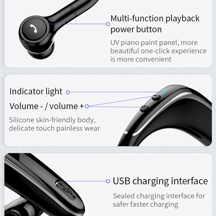 YL-6S Wireless Bluetooth Earphone Sealed In-ear Earbuds 180 Degree Freely Rotating Earpiece(Gray) - Bluetooth Earphone by PMC Jewellery | Online Shopping South Africa | PMC Jewellery