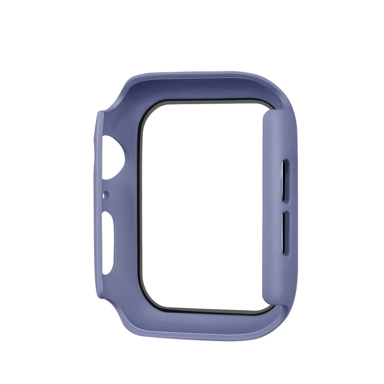 ENKAY Hat-prince Full Coverage PC Case + Tempered Glass Protector for Apple Watch Series 5 / 4 44mm(Blue) - Watch Cases by ENKAY | Online Shopping South Africa | PMC TechLife | Buy Now Pay Later Mobicred
