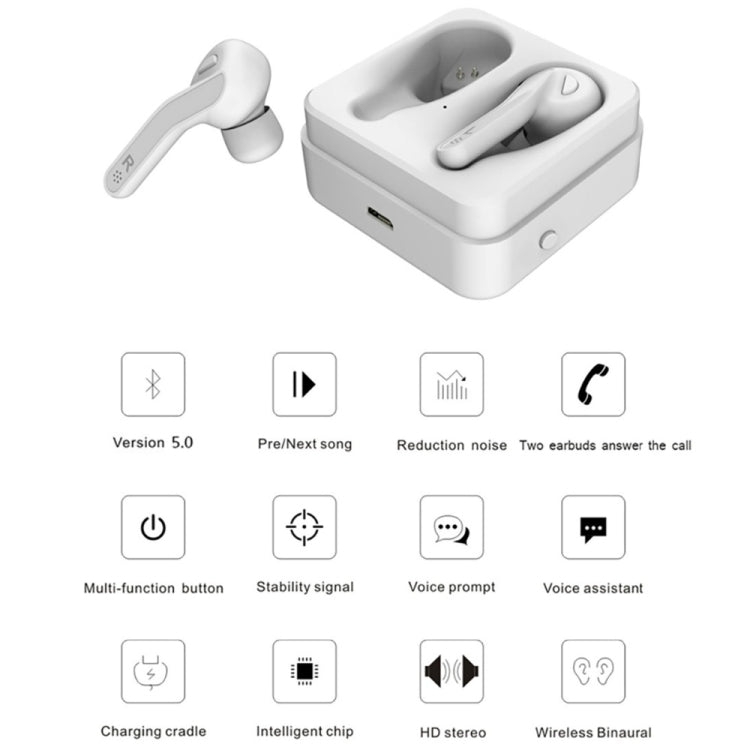 T88 Mini Touch Control Hifi Wireless Bluetooth Earphones TWS Wireless Earbuds with Charger Box(White) - TWS Earphone by PMC TechLife | Online Shopping South Africa | PMC TechLife