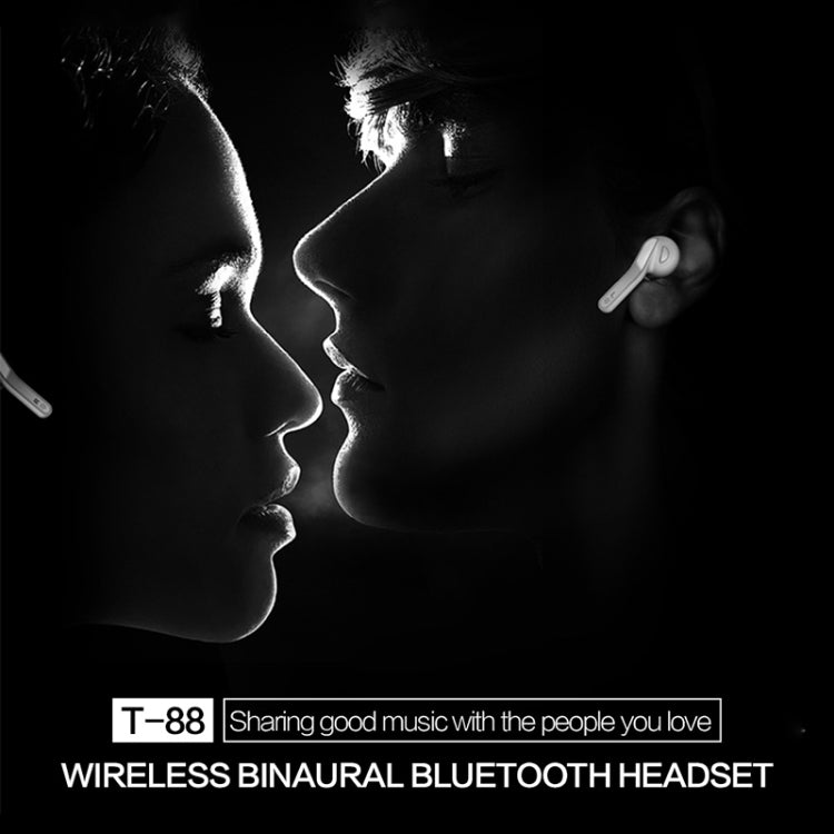 T88 Mini Touch Control Hifi Wireless Bluetooth Earphones TWS Wireless Earbuds with Charger Box(White) - TWS Earphone by PMC TechLife | Online Shopping South Africa | PMC TechLife