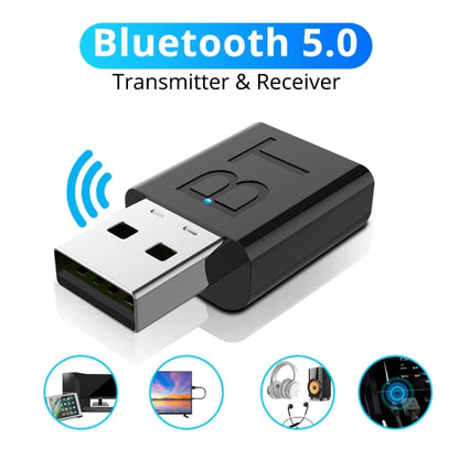 BT005 5.0 USB Bluetooth Receiver Speaker Amplifier AUX Audio I Car Wireless Stereo Bluetooth Stick Adapter - Audio Receiver Transmitter by PMC Jewellery | Online Shopping South Africa | PMC Jewellery