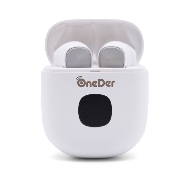 Oneder W16 TWS Bluetooth 5.0 Wireless Bluetooth Earphone with Charging Box, Support HD Call & LED Display Battery(Black) - TWS Earphone by OneDer | Online Shopping South Africa | PMC Jewellery