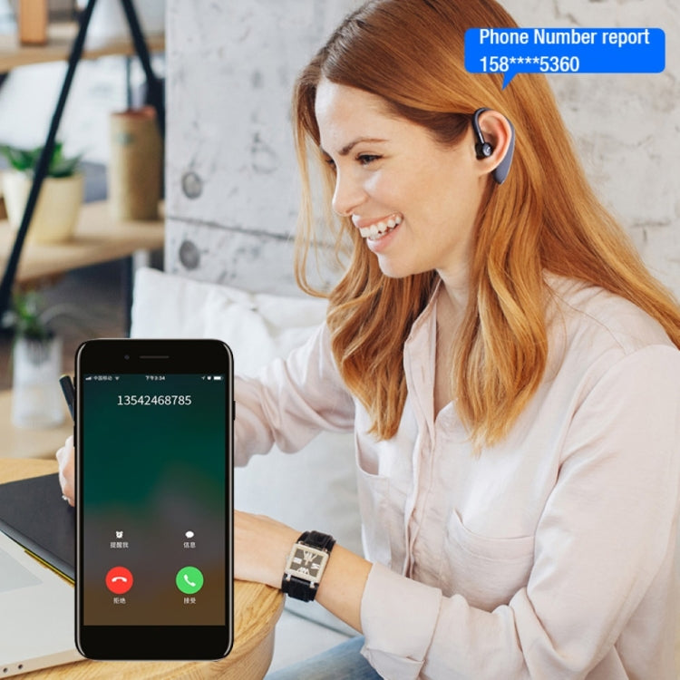 F900 Mini Earhook 180° Freely Rotating Wireless Bluetooth 5.0 Earphone Car Handsfree Call Headphone(Blue) - Bluetooth Earphone by PMC Jewellery | Online Shopping South Africa | PMC Jewellery