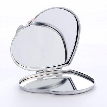 Hand-made DIY Creative Mirror Heart-shaped Double-side Makeup Mirror - Mirror by PMC Jewellery | Online Shopping South Africa | PMC Jewellery