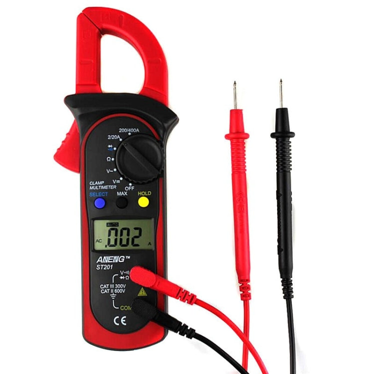 ANENG ST201 AC And DC Digital Clamp Multimeter Voltage And Current Measuring Instrument Tester(Red) - Digital Multimeter by ANENG | Online Shopping South Africa | PMC Jewellery