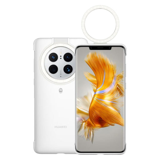 For HUAWEI Mate 50 Pro Original HUAWEI Ring Flash Smart Phone Case(White) - Huawei Cases by Huawei | Online Shopping South Africa | PMC Jewellery | Buy Now Pay Later Mobicred