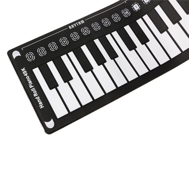 49-Key Portable Hand-Rolled Piano With Horn Children Beginners To Practice Electronic Piano(Elegant Black) - Keyboard Instruments by PMC Jewellery | Online Shopping South Africa | PMC Jewellery