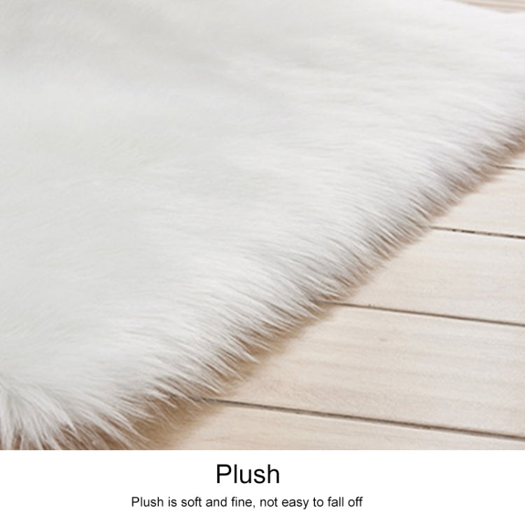 Luxury Rectangle Square Soft Artificial Wool Sheepskin Fluffy Rug Fur Carpet, Size:45x45cm(White) - Mats by PMC TechLife | Online Shopping South Africa | PMC TechLife | Buy Now Pay Later Mobicred