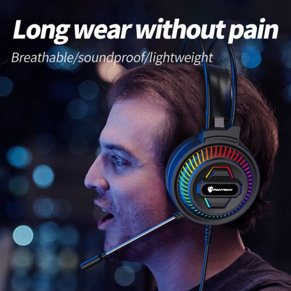 PANTSAN PSH-400 USB Computer Head-Mounted Luminous RGB Wired Headset, Specification:7.1 USB - Multimedia Headset by PANTSAN | Online Shopping South Africa | PMC Jewellery