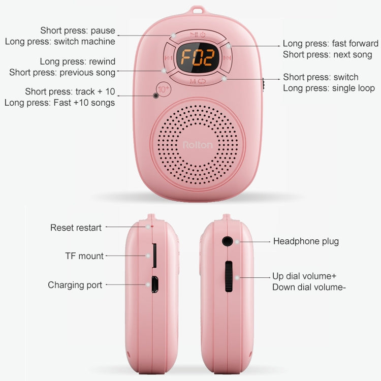 Rolton E200 Mobile Phone Wireless Bluetooth Speaker Mini Portable Outdoor Small Audio Subwoofer Speaker(Black) - Mini Speaker by PMC TechLife | Online Shopping South Africa | PMC TechLife