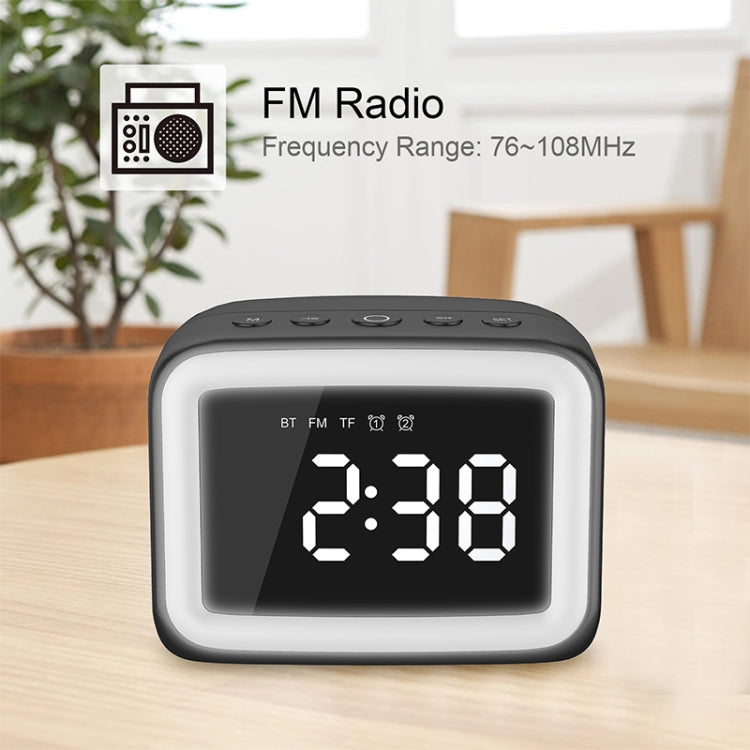 AEC BT-511 Mini LED HD Mirror Bluetooth Speaker, Support 32GB TF Card & 3.5mm AUX & Dual Alarm Clock & Real-time Temperature & Hands-free Calling(Red) - Mini Speaker by AEC | Online Shopping South Africa | PMC Jewellery