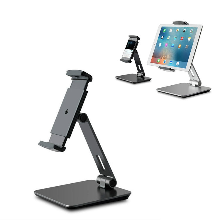 AP-7X Universal Aluminum Stand Desk Mount Holder for 4.7-9.7 inch Phone & Tablet PC(Silver Gray) - Desktop Holder by PMC Jewellery | Online Shopping South Africa | PMC Jewellery