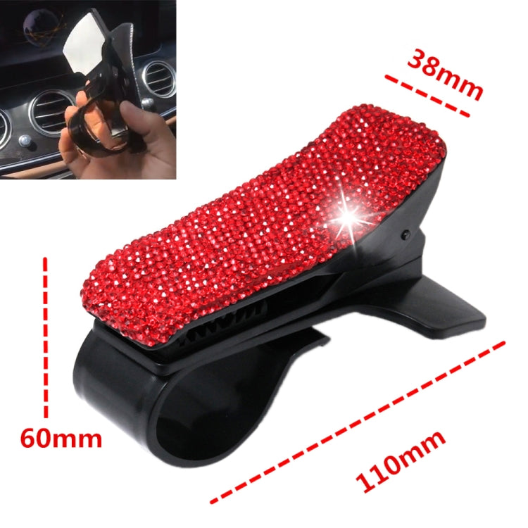 Diamond Car Phone Holder 360 Degree Rotating Creative Car Dashboard Mobile Holders(Red) - Car Holders by PMC Jewellery | Online Shopping South Africa | PMC Jewellery