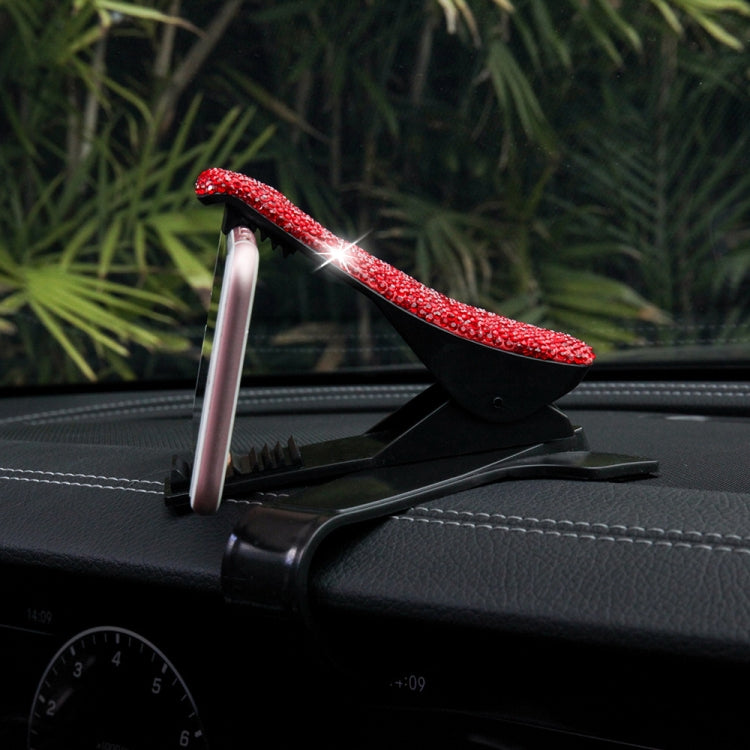 Diamond Car Phone Holder 360 Degree Rotating Creative Car Dashboard Mobile Holders(Red) - Car Holders by PMC Jewellery | Online Shopping South Africa | PMC Jewellery