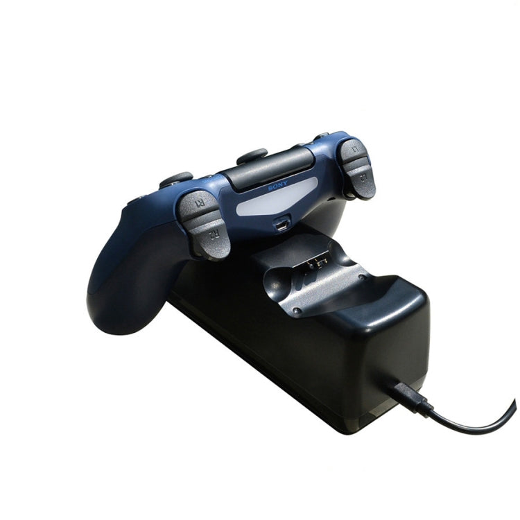 USB Dual Charger Dock Station with LED Indicator for PS4 Wireless Controller(Black) - Charger & Power by mimd | Online Shopping South Africa | PMC Jewellery | Buy Now Pay Later Mobicred