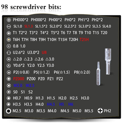 110 in 1 Magnetic Plum Screwdriver Mobile Phone Disassembly Repair Tool(Black) - Screwdriver Set by PMC Jewellery | Online Shopping South Africa | PMC Jewellery