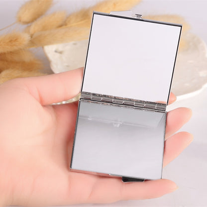 Mini Portable Folding Makeup Mirror Opal Fox With Diamonds(Transparent) - Mirror by PMC Jewellery | Online Shopping South Africa | PMC Jewellery