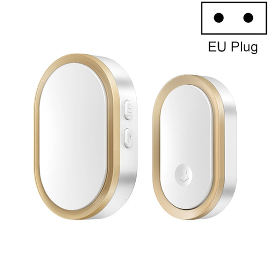 CACAZI A99 Home Smart Remote Control Doorbell Elderly Pager, Style:EU Plug(Golden) - Wireless Doorbell by CACAZI | Online Shopping South Africa | PMC Jewellery