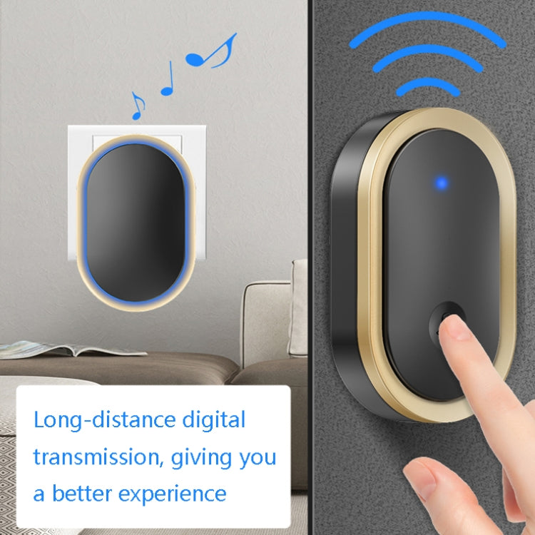 CACAZI A99 Home Smart Remote Control Doorbell Elderly Pager, Style:EU Plug(Black) - free shipping - PMC TechLife - Order now!