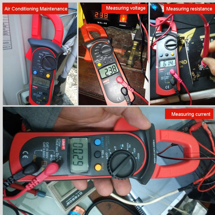 UNI-T UT201 400A Digital Clamp Multimeter AC/DC Voltage Detector - free shipping - PMC TechLife - Order now!