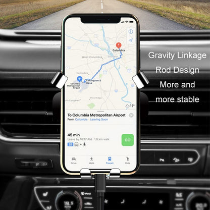 650 Vehicle-mounted Mobile Phone Gravity Bracket Air Outlet Navigation Holder, Color:Paste Black - Car Holders by PMC Jewellery | Online Shopping South Africa | PMC Jewellery