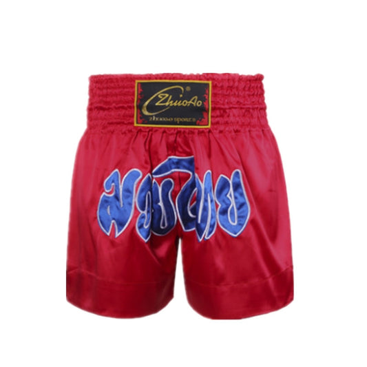 ZhuoAo Muay Thai/Boxing/Sanshou/Fighting Shorts for Men and Women, Size:S(Alphabet Red) - Sportswear by ZhuoAo | Online Shopping South Africa | PMC Jewellery