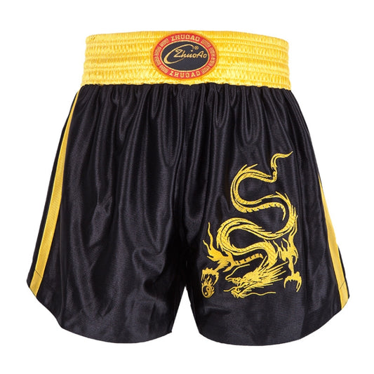 ZhuoAo Muay Thai/Boxing/Sanshou/Fighting Shorts for Men and Women, Size:S(Embroidered Dragon Black) - Sportswear by ZhuoAo | Online Shopping South Africa | PMC Jewellery