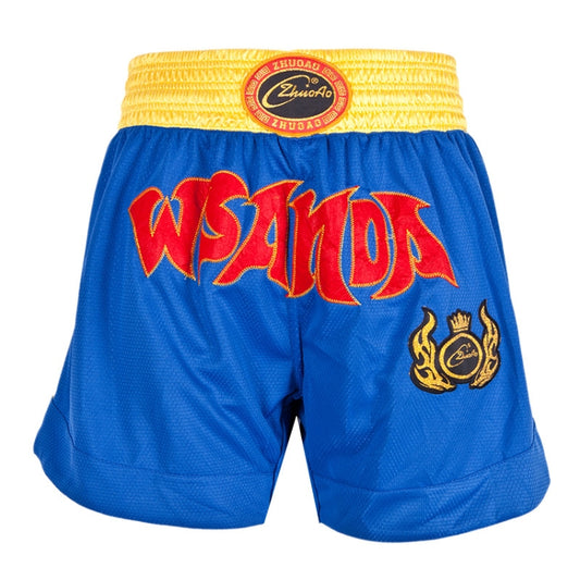 ZhuoAo Muay Thai/Boxing/Sanshou/Fighting Shorts for Men and Women, Size:XXXL(Quick Dry Sanda Blue) - Sportswear by ZhuoAo | Online Shopping South Africa | PMC Jewellery | Buy Now Pay Later Mobicred