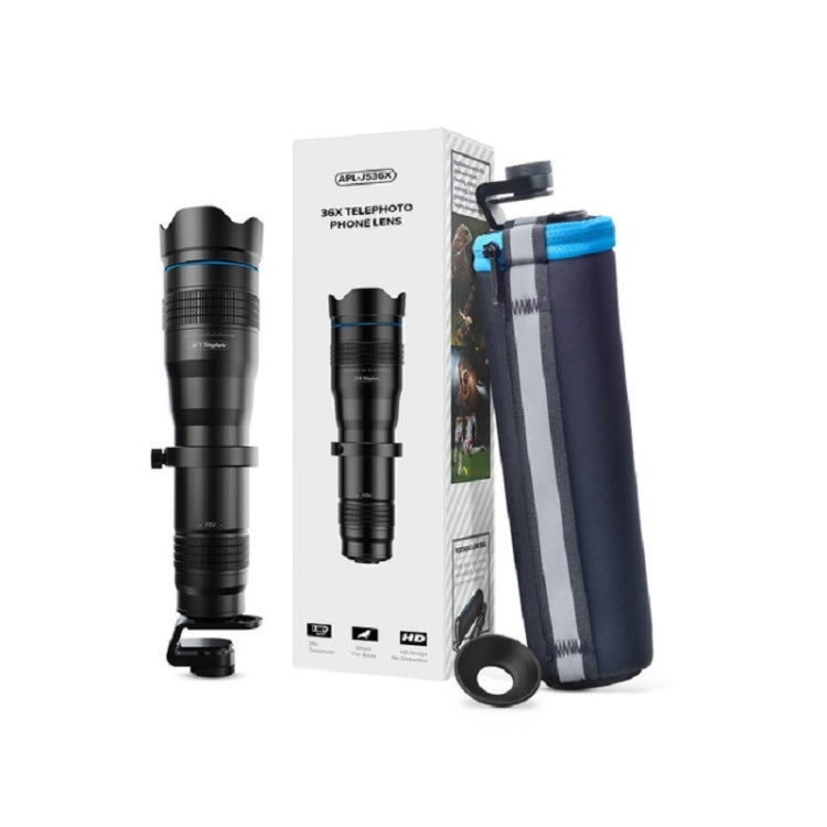 APEXEL APL-JS36XJJ04 Full Metal 36X High List Tube External Dual-tone Telescope Universal Telephoto Mobile Phone Lens - Telescope & Microscope by APEXEL | Online Shopping South Africa | PMC Jewellery | Buy Now Pay Later Mobicred