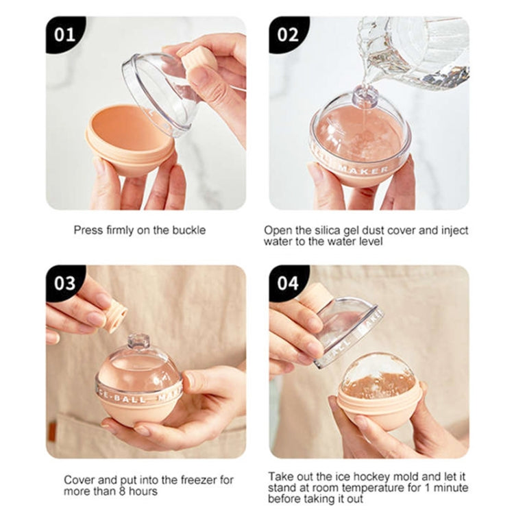 2PCS Home Whiskey Bulb Ice Ball Ice Cube Silicone Mold With Funnel(Sky Blue) - free shipping - PMC TechLife - Order now!