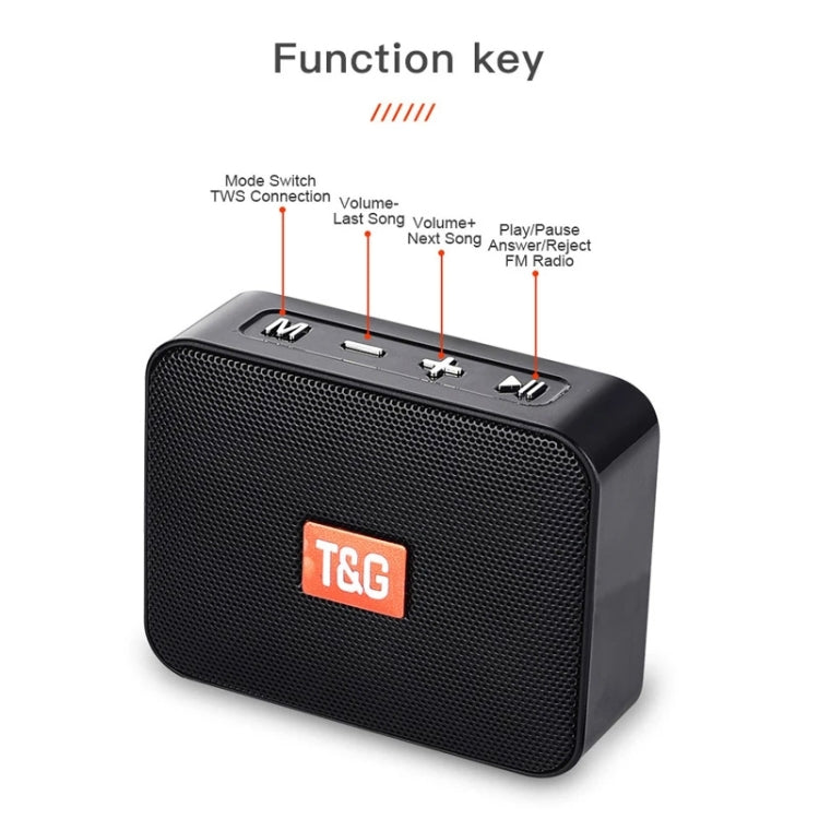 T&G TG166 Color Portable Wireless Bluetooth Small Speaker(Black) - Mini Speaker by T&G | Online Shopping South Africa | PMC Jewellery