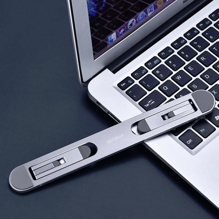 Oatsbasf Portable Storage Foldable Notebook Computer Bracket Heightening Fan Heater(Gray) - Laptop Stand by PMC TechLife | Online Shopping South Africa | PMC TechLife | Buy Now Pay Later Mobicred